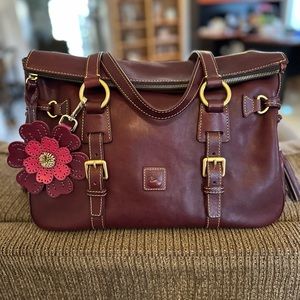 SOLD!!!!! Dooney & Bourke Crimson Florentine Double Strap Tassel Satchel